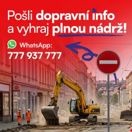 🚗 Dopravní hlídka Hitrádia City: Natankuj plnou zadarmo!