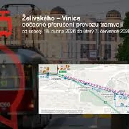 Od soboty nepojedou tramvaje v úseku Želivského-Vinice