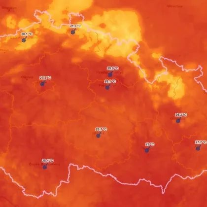 Výstraha ČHMÚ : Silné bouřky a pocit dusna
