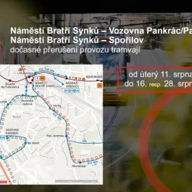 Opravy tramvajových kolejí v Chodovské