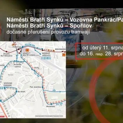 Opravy tramvajových kolejí v Chodovské