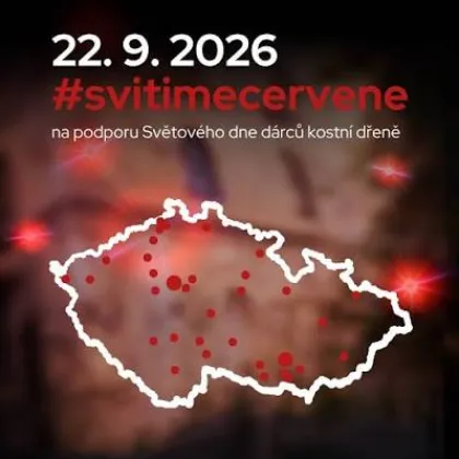 Pražský hrad se rozsvítí červeně, podpoří dárce kostní dřeně
