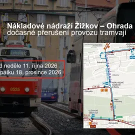 Výluka tramvají na Žižkově začne v neděli