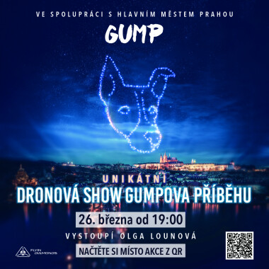 Film Gump – jsme dvojka představí unikátní dronovou show nad Prahou