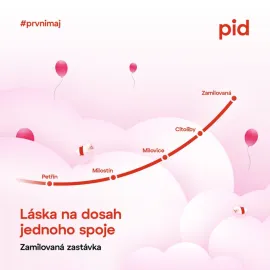 Zastávka Zamilovaná na Strossmayerově náměstí