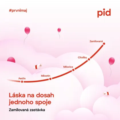 Zastávka Zamilovaná na Strossmayerově náměstí