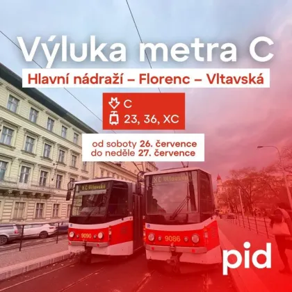 Víkendová výluka metra na Céčku