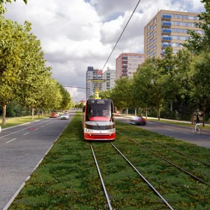 Začala stavba nové tramvajové tratě Počernická