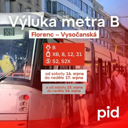 Na trase metra B nás čekají dvě výluky