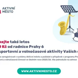 Praha 6 opět přispívá na kroužky v projektu Aktivní město