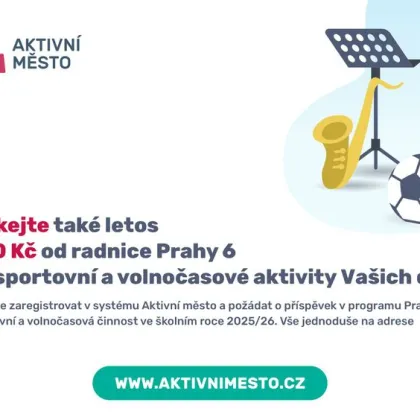 Praha 6 opět přispívá na kroužky v projektu Aktivní město