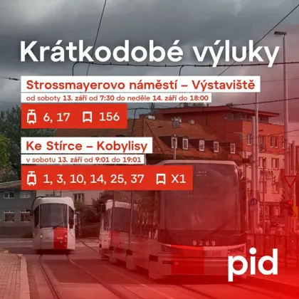 Víkendové výluky tramvají