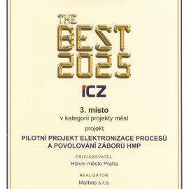 Magistrál získal ocenění za elektronizaci veřejné správy