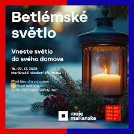 Betlémské světlo je k vyzvednutí na Mariánském náměstí