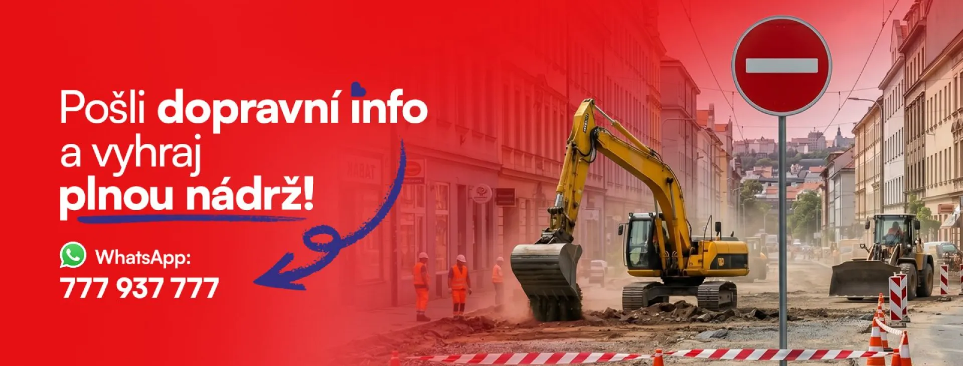 🚗 Dopravní hlídka Hitrádia City: Natankuj plnou zadarmo!
