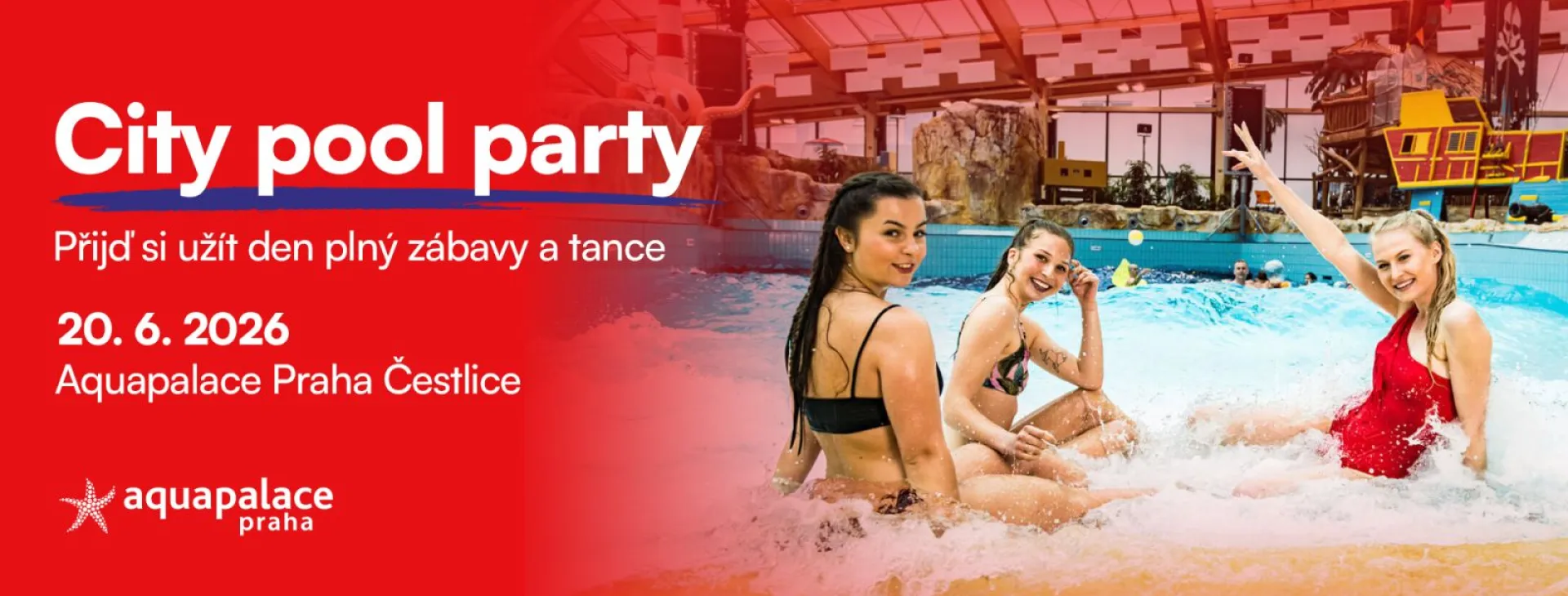 🌴 CITY POOL PARTY: v sobotu 20. června v Aquapalace Praha!